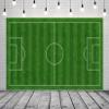 BELECO 15x10ft Fabric Green Soccer Field Backdrop Sports Stadium Green Grass Lawn Football Background Sports Game Boys Birthday Party Decorations Children Adult Portrait Photo Studio Props view 2