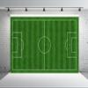 BELECO 15x10ft Fabric Green Soccer Field Backdrop Sports Stadium Green Grass Lawn Football Background Sports Game Boys Birthday Party Decorations Children Adult Portrait Photo Studio Props view 3