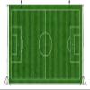 BELECO 15x10ft Fabric Green Soccer Field Backdrop Sports Stadium Green Grass Lawn Football Background Sports Game Boys Birthday Party Decorations Children Adult Portrait Photo Studio Props view 4
