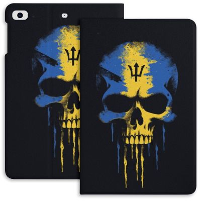 Barbados Flag Case for iPad iPad Mini 5/4/3/2/1(7.9- Inch) iPad Mini 6 (8.3-inch, 2021) with Pencil Holder, Protective Case with Soft TPU Back, Auto Sleep/Wake Cover