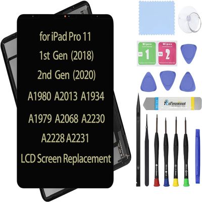 11" LCD Screen Replacement Compatible with iPad Pro 11 2nd Gen (2020) A2068 A2230 A2228 A2231 1st Gen (2018) A1980 A2013 A1934 A1979 Display LCD Assembly + Glass Touch Digitizer Repair Kit