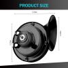 Sinytuto Pack-2 Car Snail Horns, 12V 300DB Automobile Horn Replacement Kit, Waterproof Security Alarm Speaker, Universal for Most Cars, Trucks and Vans (Black) view 2