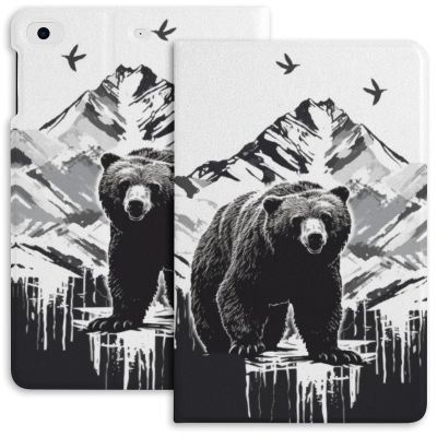 Bird Flying Bear Mountain Case for iPad iPad Mini 5/4/3/2/1(7.9- Inch) iPad Mini 6 (8.3-inch, 2021) with Pencil Holder, Protective Case with Soft TPU Back, Auto Sleep/Wake Cover