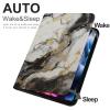 Black White Gold Marble Case for iPad iPad Mini 5/4/3/2/1(7.9- Inch) iPad Mini 6 (8.3-inch, 2021) with Pencil Holder, Protective Case with Soft TPU Back, Auto Sleep/Wake Cover view 2