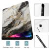 Black White Gold Marble Case for iPad iPad Mini 5/4/3/2/1(7.9- Inch) iPad Mini 6 (8.3-inch, 2021) with Pencil Holder, Protective Case with Soft TPU Back, Auto Sleep/Wake Cover view 3