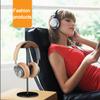 Micool Headphone Stand, Aluminium and Wood Gaming Headset Stand Holder for All Size Headphones with Stable Heavy Base, Headphone Holder for Desk view 3