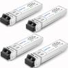 QSFPTEK 10GBASE-SR SFP Module, SFP+ 850nm 300m Duplex LC MMF DOM Optical Networking Transceivers Mini GBIC Compatible SFP-10G-SR, and Other Open Switch, 4pcs view 1