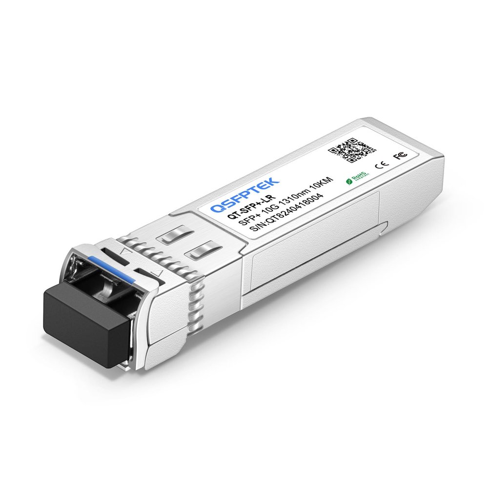 QSFPTEK 10GBASE-LR SFP Module, 10gbe SFP+ 1310nm 10km Duplex LC SMF DOM Optical Networking Transceivers, MINI GBIC Compatible SFP-10G-LR, and Other Open Switch, 1pc