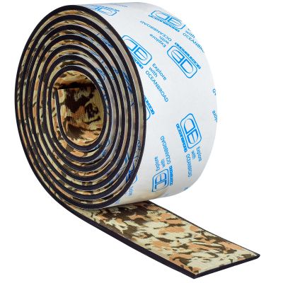 OCEANBROAD Self-Adhesive Camouflage Boat Flooring Borders 96''x2.4' Faux Teak EVA Foam Marine Non-Slip Pad Camo Decking for MotorBoats Yacht Helm Pad Jon Boat Floor, Camouflage Brown