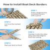 OCEANBROAD Self-Adhesive Camouflage Boat Flooring Borders 96''x2.4' Faux Teak EVA Foam Marine Non-Slip Pad Camo Decking for MotorBoats Yacht Helm Pad Jon Boat Floor, Camouflage Brown view 4