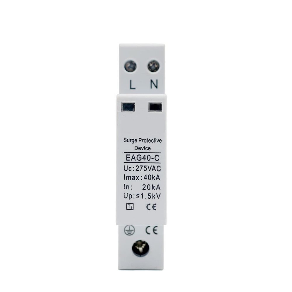 1P+N AC SPD 4P 20KA~40KA 275V House Surge Protector Protection Protective Low-Voltage Arrester Device 1Pcs