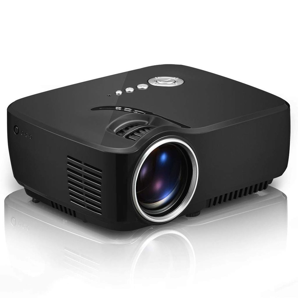 Mini Projector Portable Video Projector Support HD 1080P 120" Display with Stereo Speakers Ideal for Home Outdoor Camping Travel Cartoon Movie Kid Gifts