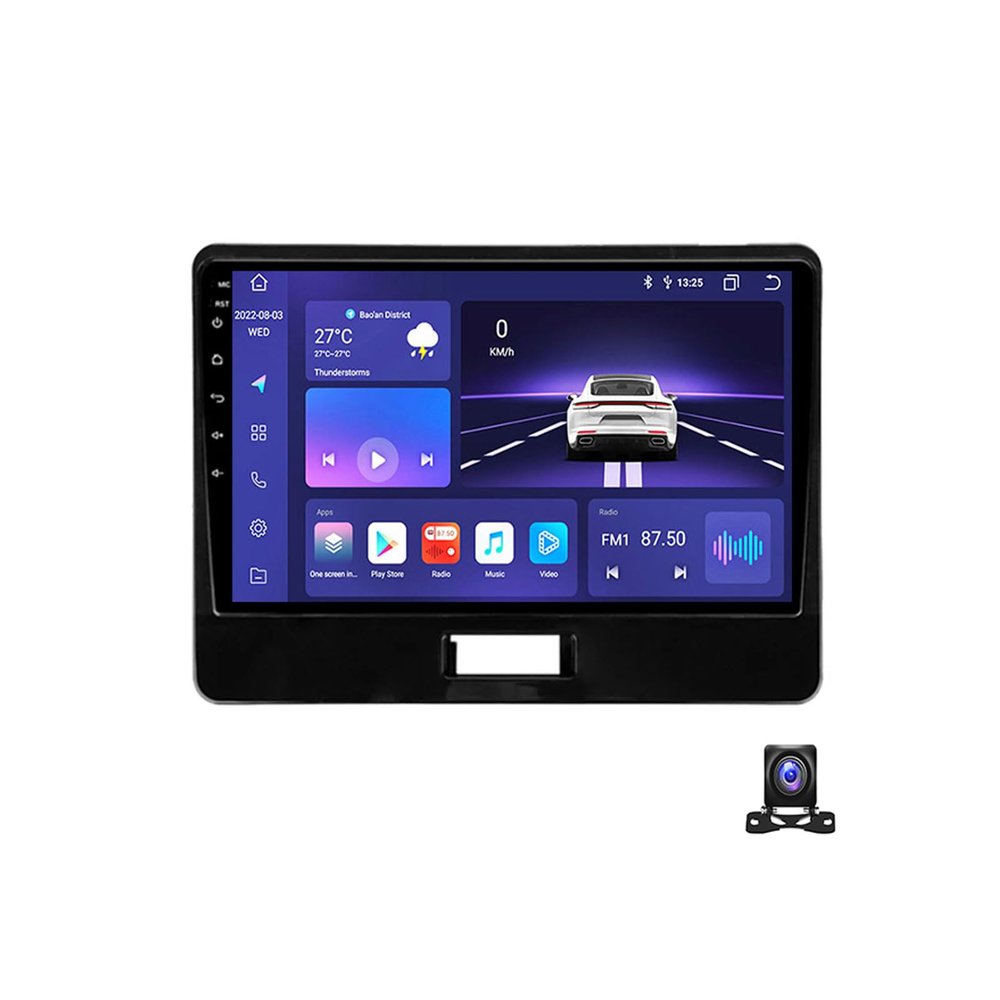 Double Din Car Stereo Bluetooth MP5 Player with Carplay/Auto, 9 Inch Touchscreen Radio Receiver with AHD Backup Camera, for Suzuki Wagon R 2015~2021 Support 4G/SWC/DSP,8 core m400s 4g+64g