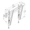 C2-T Strong 27.3kg 32"-47" Tv Wall Mount Bracket for Tv Plant VESA 400X400 Tilt Down view 3