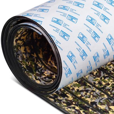 OCEANBROAD Camo Faux Teak Boat Flooring, 96''x45.6' Camo Green