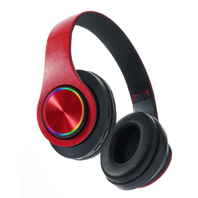 Areson Wireless Headset, Lightweight Folding Stereo Bass Headphones, 65 Hours Playtime Wireless Headphones with Microphone,Head-Mounted Bluetooth Headset for Travel/Office/Cellphone/PC