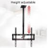 Adjustable Ceiling TV Mount Bracket - TV Wall Mount TV Mount, TV Ceiling Mount For 32-55 Inch Flat Screens, Max Load Up To 50 Kg TV Stand, Max. VESA 400X400mm, White Black ( Color : A , Size : 0.5-1m view 3