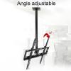 Adjustable Ceiling TV Mount Bracket - TV Wall Mount TV Mount, TV Ceiling Mount For 32-55 Inch Flat Screens, Max Load Up To 50 Kg TV Stand, Max. VESA 400X400mm, White Black ( Color : A , Size : 0.5-1m view 4