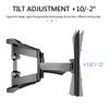 TV Bracket Wall Mount Swivel and Tilt for Most 32-70 inch TVs Fits VESA 200x100-600x400mm Max. Weight up to 45KG Dual Arms Full Motion TV Wall Mount view 4