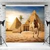 12x8ft Egyptian Pyramid Backdrop Ancient Egypt Landscape Camel Photography Background Desert Scene Sunset Sky Scenery Indoor Decoration Supplies Photo Booth Props view 3