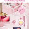 3 Prong Red USB Power Strip,Pink 2 Prong Power Strip with USB C Desktop Charging Station for Travel, Cruise Ships, Office, Nightstand view 4