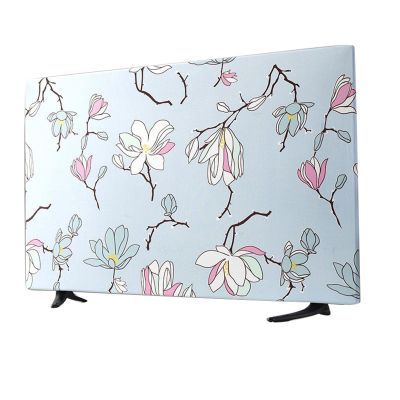 BuniQ SHIJT Full Soft Tv Cover Elastic TV Screens Protectors for Bedroom, Decoration Tv Enclosure, Flat Led Televisions Protective(Flowers,48 inches)