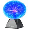 Theefun Blue Plasma Ball: 8 Inch Huge Plasma Globe Birthday Gifts Touch & Sound Sensitive Plasma Ball Lamp Electric Ball Lightning Novelty Light for Parties, Home, Prop, Room Decoration view 1
