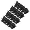 MECCANIXITY 25Pcs Cable Management Clips, 17-20mm Dia Self Adhesive Nylon Wire Holder, Adjustable Organizer Clamp for PC Desk Office, Black view 1
