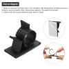MECCANIXITY 25Pcs Cable Management Clips, 17-20mm Dia Self Adhesive Nylon Wire Holder, Adjustable Organizer Clamp for PC Desk Office, Black view 4