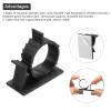 MECCANIXITY 25Pcs Cable Management Clips, 22-25mm Dia Self Adhesive Nylon Wire Holder, Adjustable Organizer Clamp for PC Desk Office, Black view 4