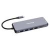 Verbatim USB C Hub 14-in-1 Multiport Adapter USB-C to HDMI, VGA, RJ45, USBA-A and USB-C PD, with SD Card Reader, for Mac, MacBook Pro/Air, iPad Pro, Thinkpad, Windows Computer, Laptop and Co, gray view 3