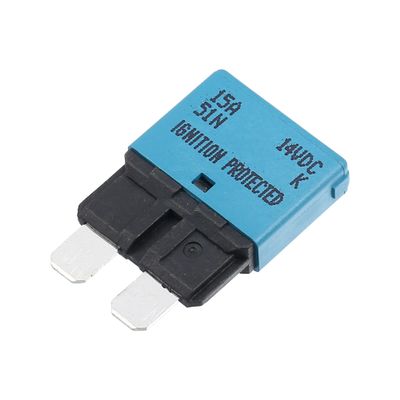 Motoforti Universal Car E37 Circuit Breakers Fuses Replacement, 15A 14V, Durable, Plastic Metal, Blue