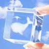 QINGXU 3D Cube Crystal Desktop Decoration, Desktop LED Base Night Lights, Cloud Lights, Gifts for Friends, Family, Lovers, Children (Size : Whale) view 3