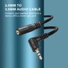 PNGKNYOCN Right Angle 2.5mm Audio Aux Cable,90 Degree 2.5mm Male to Female TRS Stereo Audio Extension Cable for Smartphone,Headphone,Mp3 Player0.3M view 2