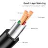 PNGKNYOCN Right Angle 2.5mm Audio Aux Cable,90 Degree 2.5mm Male to Female TRS Stereo Audio Extension Cable for Smartphone,Headphone,Mp3 Player0.3M view 3
