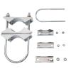 Amazmount Double Antenna Mount Clamp U-Bolt Mounting Hardware Mast to Mast Mount Bracket Kit (Without The Pole) Antenna Mast Clamp V Jaw Accessories Stainless Steel for TV CB Ham Outside Antenna view 2
