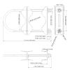 Amazmount Double Antenna Mount Clamp U-Bolt Mounting Hardware Mast to Mast Mount Bracket Kit (Without The Pole) Antenna Mast Clamp V Jaw Accessories Stainless Steel for TV CB Ham Outside Antenna view 4