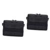 BESPORTBLE 2pcs Outdoor Hiking Waist Bag Storage Pouch for Cell Phones Keys and Gear Small Compact Bag Buckle Straps for Easy Attachment Black view 1