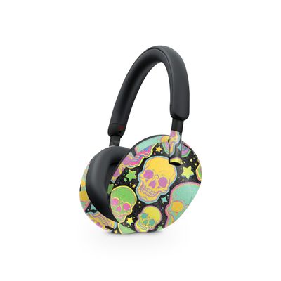 MightySkins Skin Compatible with Sony WH-1000XM5 Headphones - Candy Skulls | Protective, Durable, and Unique Vinyl Decal wrap Cover | Easy to Apply, Remove, and Change Styles