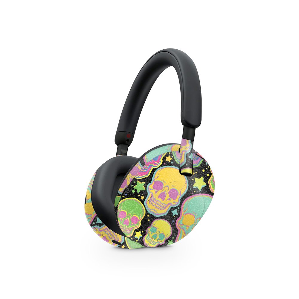 MightySkins Skin Compatible with Sony WH-1000XM5 Headphones - Candy Skulls | Protective, Durable, and Unique Vinyl Decal wrap Cover | Easy to Apply, Remove, and Change Styles