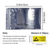 Antistatic Bags, 100pcs Resealable ESD Bags 4x6inches with Labels for GPU Hard Drive SSD HDD and Electronic Device (Ziplock-4X6-100pc) view 2