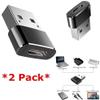 MAS Technology USBC to USB Adapter 2Pack,USB C Female to A Male OTG Charger Type C Converter for Computers, laptops, iPhones 15 14 13 12 Pro Max, Car Play, Gray view 4