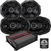 KICKER Speakers and Amp Package of 3 Items: 6-1/2" and 6"x9" DS Speakers with DS18 Class D 480W 4-Channel Amplifier view 1