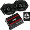 KICKER Speakers and Amp Package of 2 Items: 6"x8" DS Speakers with DS18 Class D 240W 2-Channel Amplifier view 1
