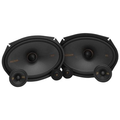 KICKER 51KSS369 KS-Series 6x9 Woofer, 2.75" Midrange and 1" Tweeter, 3-Way Component System, 4-Ohm, Pair
