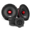 DS18 2X 6.5, Midrange Loudspeaker Red Aluminum Bullet 500W Max 250W RMS 8 Ohms with 2X PRO Super Bullet Tweeters Built in Crossover view 1