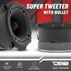 DS18 2X 6.5, Midrange Loudspeaker Red Aluminum Bullet 500W Max 250W RMS 8 Ohms with 2X PRO Super Bullet Tweeters Built in Crossover view 4