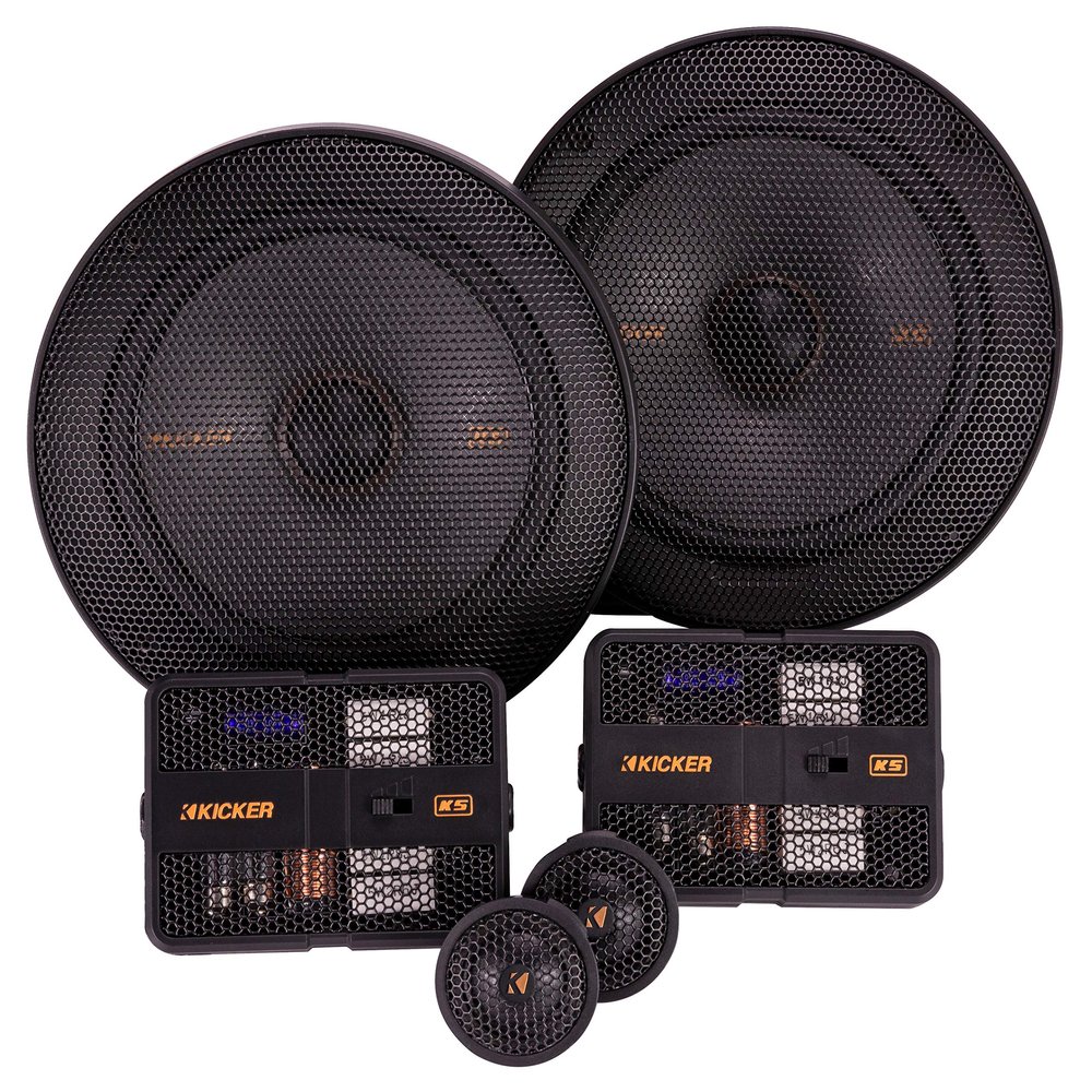 KICKER 51KSS6504 KS-Series 6.5" Component System with 1" tweeters, 4-Ohm, Pair