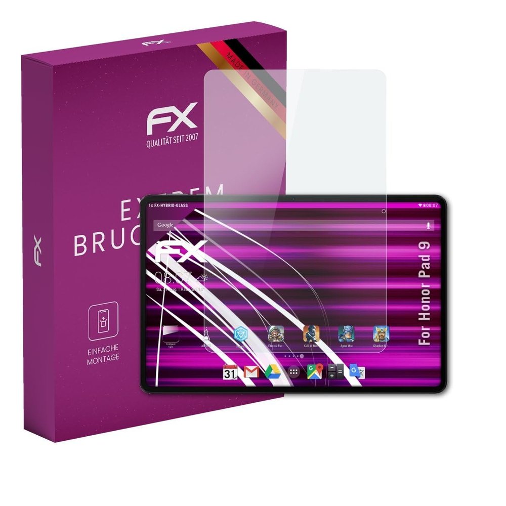 atFoliX Plastic Glass Protective Film compatible with Honor Pad 9, 9H Hybrid-Glass FX Screen Protector