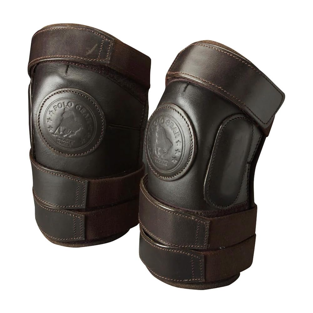 PG Polo Leather Knee Guards - 3 Strap 12 Inch